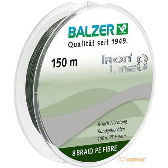 Шнур Balzer Iron Line 8x Green 150м 0.10мм 8,1кг темно-зеленый (12663 010) Шнур Balzer Iron Line 8x Green 150м 0.10мм 8,1кг темно-зеленый (12663 010)