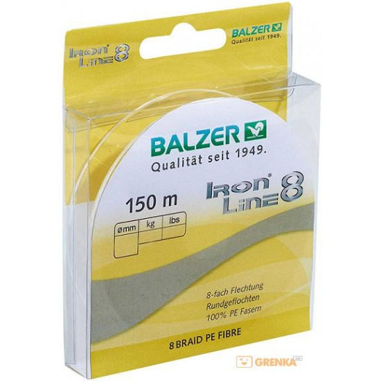 Shnur Balzer Iron Line 8x Yellow 150 of m of 0.12 mm 9.8 kg yellow (12661 012) Shnur Balzer Iron Line 8x Yellow 150 of m of 0.12 mm 9.8 kg yellow (12661 012)