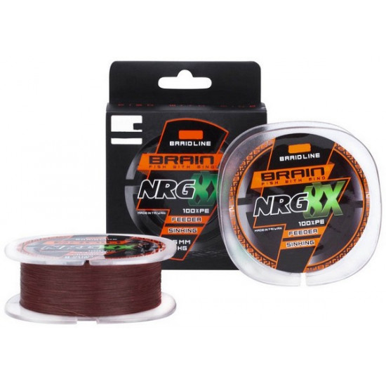 Shnur Brain NRG 8X sinking 150m 0.10mm 8.4kg of c: brown (18582082) Shnur Brain NRG 8X sinking 150m 0.10mm 8.4kg of c: brown (18582082)