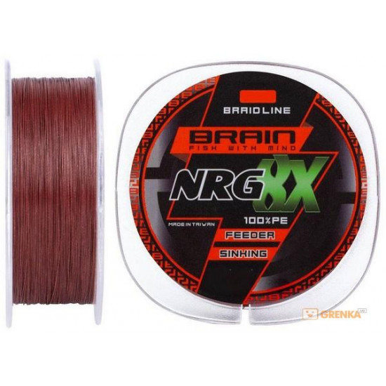 Шнур Brain NRG 8X sinking, 200m, 0.14mm 11.2kg ц:brown (18582090) Шнур Brain NRG 8X sinking, 200m, 0.14mm 11.2kg ц:brown (18582090)