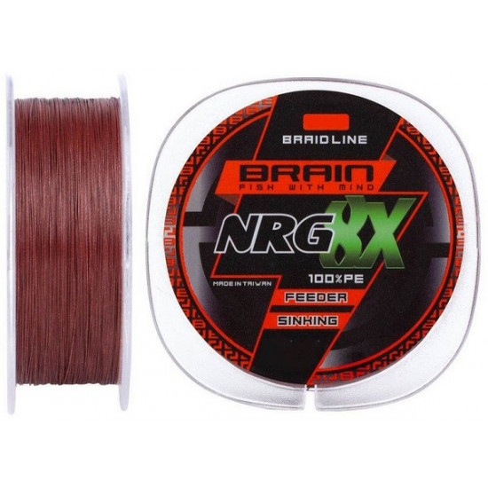 Shnur Brain NRG 8X sinking, 200m, 0.16mm 14.0kg c: brown (18582091) Shnur Brain NRG 8X sinking, 200m, 0.16mm 14.0kg c: brown (18582091)