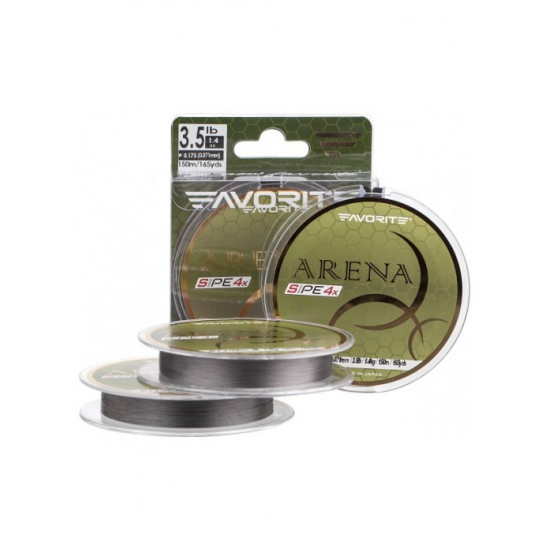 Шнур Favorite Arena PE 4x 100м (серый) #0.2/0.076mm 5lb/2.1kg (16931093) Шнур Favorite Arena PE 4x 100м (серый) #0.2/0.076mm 5lb/2.1kg (16931093)