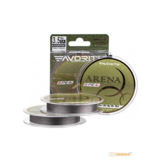 Шнур Favorite Arena PE 4x 150м (серый) #0.2/0.076mm 5lb/2.1kg (16931089) Шнур Favorite Arena PE 4x 150м (серый) #0.2/0.076mm 5lb/2.1kg (16931089)