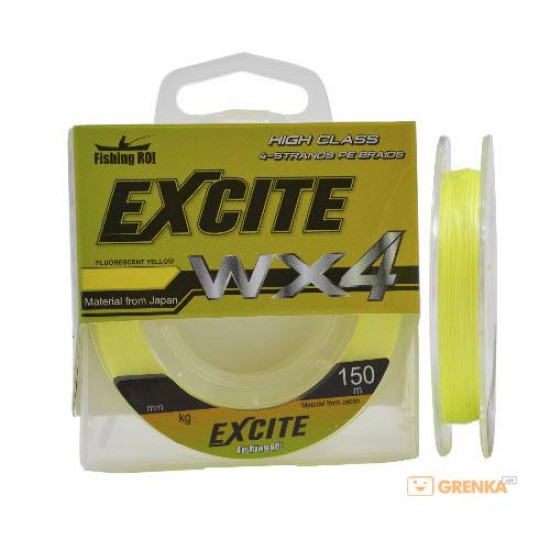 Шнур Fishing ROI Excite WX4 150m 0,12mm (fluorescent yellow) Шнур Fishing ROI Excite WX4 150m 0,12mm (fluorescent yellow)