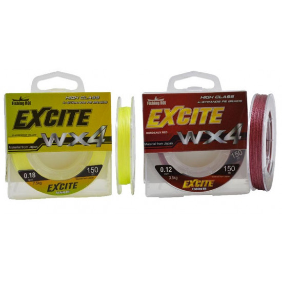 Шнур Fishing ROI Excite WX4 150m 0,12mm (fluorescent yellow) Шнур Fishing ROI Excite WX4 150m 0,12mm (fluorescent yellow)