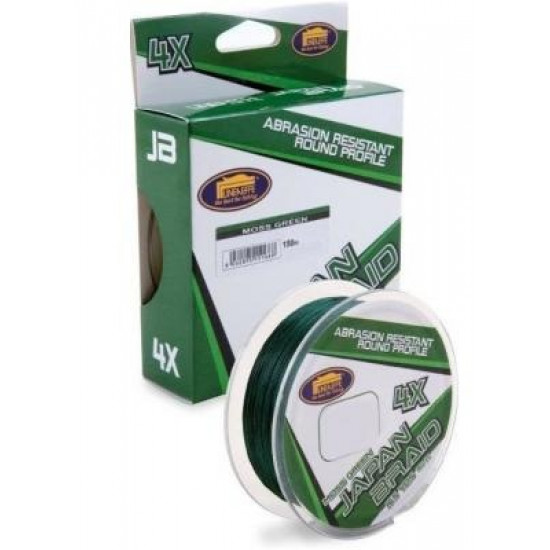 Шнур Lineaeffe Japan Braid 4X Moss Green 150м-165yds 0.22мм FishTest-12.70кг (3016022) Шнур Lineaeffe Japan Braid 4X Moss Green 150м-165yds 0.22мм FishTest-12.70кг (3016022)