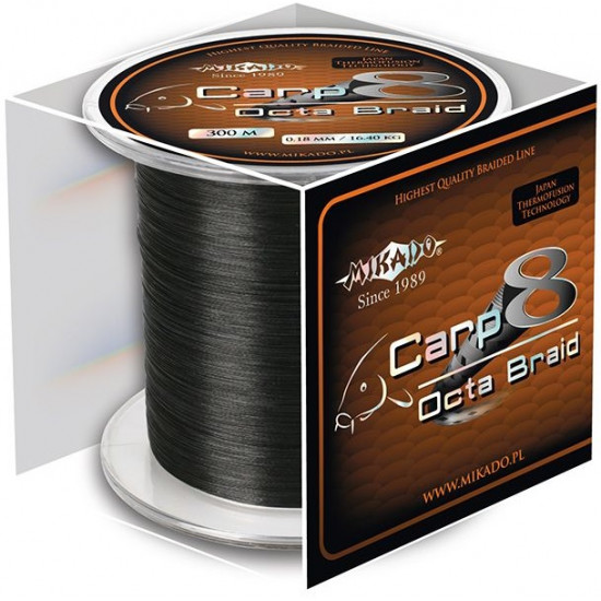 Шнур Mikado Carp 8 Octa Braid 0,23 мм, черный (Z31B-026) Шнур Mikado Carp 8 Octa Braid 0,23 мм, черный (Z31B-026)