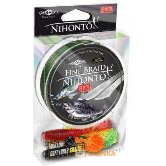 Шнур Mikado Nihonto Fine Braid 150м 0,06мм 3,25кг green (Z19G-006) Шнур Mikado Nihonto Fine Braid 150м 0,06мм 3,25кг green (Z19G-006)