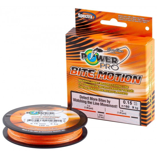 Shnur Power Pro Bite Motion 150m Orange/Black 0.10mm 5kg/11lb (22667867) Shnur Power Pro Bite Motion 150m Orange/Black 0.10mm 5kg/11lb (22667867)