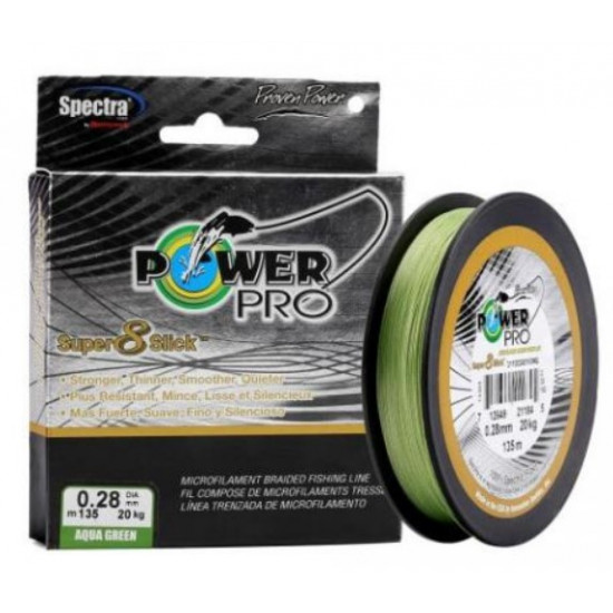 Шнур Power Pro Super 8 Slick 135m Aqua Green 0.13mm 8kg/18lb (22667884) Шнур Power Pro Super 8 Slick 135m Aqua Green 0.13mm 8kg/18lb (22667884)