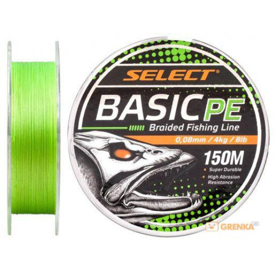 Шнур Select Basic PE 150m (салат.) 0.26mm 45LB/20.8kg (18701871) Шнур Select Basic PE 150m (салат.) 0.26mm 45LB/20.8kg (18701871)