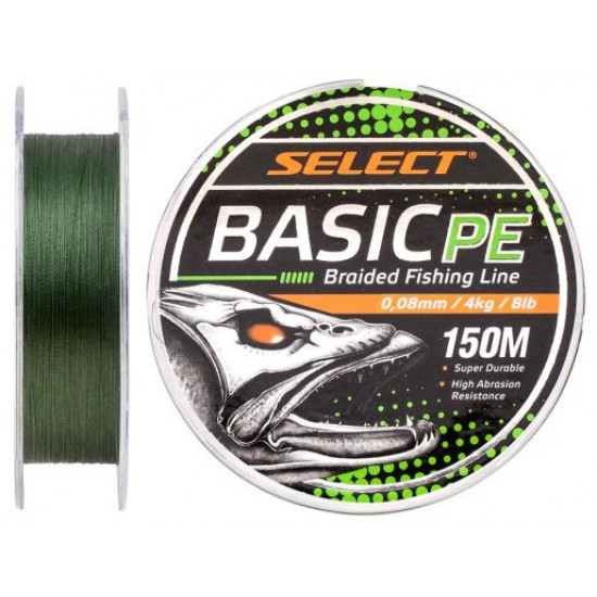 Shnur Select Basic PE 150m (dark green) 0.20mm 28LB/12.7kg (18701826) Shnur Select Basic PE 150m (dark green) 0.20mm 28LB/12.7kg (18701826)