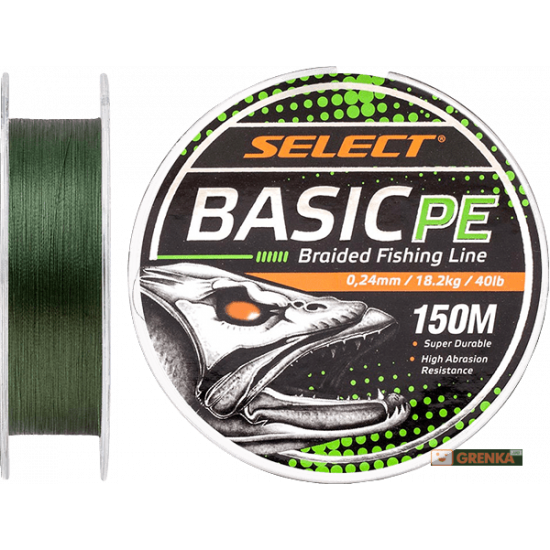 Shnur Select Basic PE 150m (dark green) 0.20mm 28LB/12.7kg (18701826) Shnur Select Basic PE 150m (dark green) 0.20mm 28LB/12.7kg (18701826)