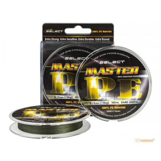 Shnur Select Master PE of 150 m (dark green) 0.24 mm 29 kg Shnur Select Master PE of 150 m (dark green) 0.24 mm 29 kg