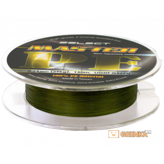Shnur Select Master PE of 150 m (dark green) 0.24 mm 29 kg Shnur Select Master PE of 150 m (dark green) 0.24 mm 29 kg