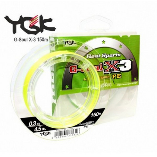Shnur YGK G-Soul X3 150m #0.4/6lb c: light yellow (55450029) Shnur YGK G-Soul X3 150m #0.4/6lb c: light yellow (55450029)