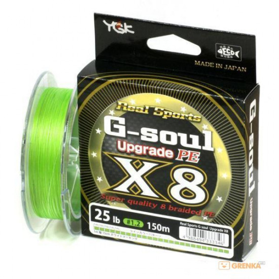 Шнур YGK G-Soul X8 Upgrade 150m #0.6/14lb ц:салатовий (55450039) Шнур YGK G-Soul X8 Upgrade 150m #0.6/14lb ц:салатовий (55450039)
