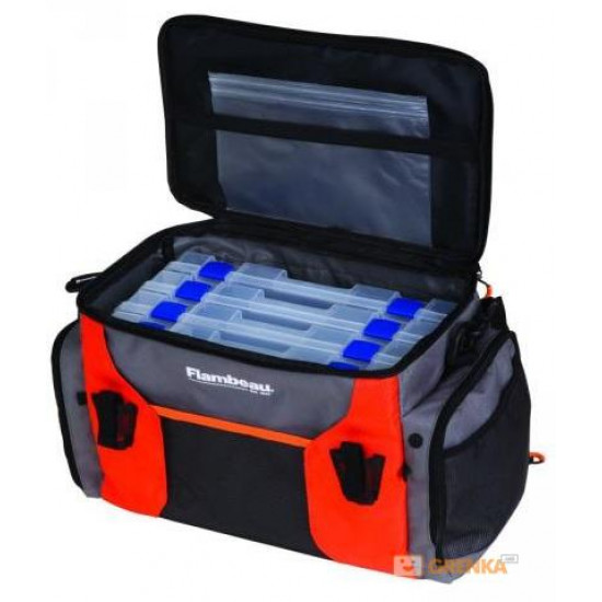 Bag fishing with boxes of Flambeau Ritual 50D Tackle bag (R50D) Bag fishing with boxes of Flambeau Ritual 50D Tackle bag (R50D)