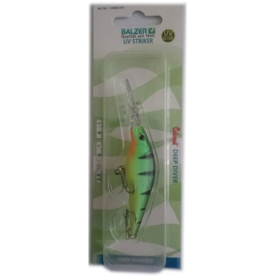 Воблер Balzer Colonel UV-Striker Deep Diver FL Green Fire Tiger 6см. 6гр (13465 013) Воблер Balzer Colonel UV-Striker Deep Diver FL Green Fire Tiger 6см. 6гр (13465 013)