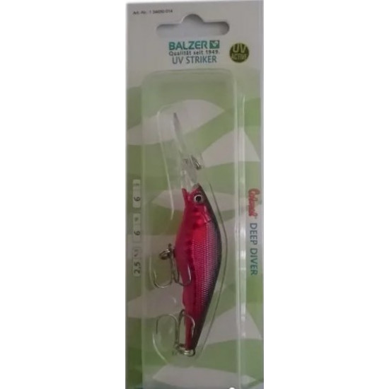 Воблер Balzer Colonel UV Striker 3 см - це приманка, яку можна використовувати при лові окуня, головень і т. д. Цей маленький кренк має непогане заглиблення для своїх розмірів Характеристики:Довжина:5 смВага: 5 грЗаглиблення: 0,8 мКолір:Червоний</p> Воблер Balzer Colonel UV Striker 3 см - це приманка, яку можна використовувати при лові окуня, головень і т. д. Цей маленький кренк має непогане заглиблення для своїх розмірів Характеристики:Довжина:5 смВага: 5 грЗаглиблення: 0,8 мКолір:Червоний</p>