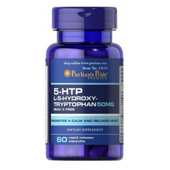 5-HTP (5-Гидрокситриптофан), Griffonia Simplicifolia, Puritan's Pride, 50 мг, 60 капсул, 31543
5-HTP (5-Гидрокситриптофан), Griffonia Simplicifolia, Puritan's Pride, 50 мг, 60 капсул, 31543