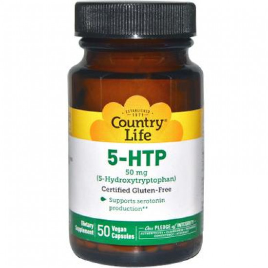 5-HTP (5-Hydroxytryptophan), Country Life, 50 mg, 50 Capsules, 8899
5-HTP (5-Hydroxytryptophan), Country Life, 50 mg, 50 Capsules, 8899