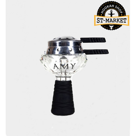 Чаша для кальяна с калаудом AMY Glassi 003 set - цвет черный Чаша для кальяна с калаудом AMY Glassi 003 set - цвет черный