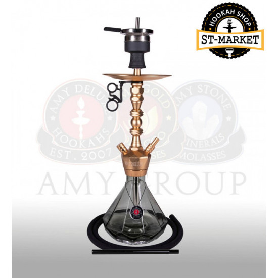 Hookah of Amy Deluxe 062 Alu Diamond S - color gold-black Hookah of Amy Deluxe 062 Alu Diamond S - color gold-black