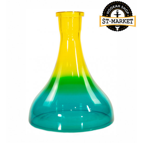 Flask for a hookah of Sky Hookah Cyclone - color yellow-blue Flask for a hookah of Sky Hookah Cyclone - color yellow-blue