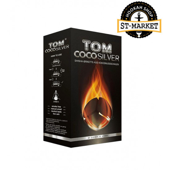 Уголь для кальяна Tom Cococha Silver Уголь для кальяна Tom Cococha Silver