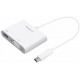Adapter Macally from USB-C 3.1 ports to VGA port and HDMI 4K port, white (UCVH4K) Adapter Macally from USB-C 3.1 ports to VGA port and HDMI 4K port, white (UCVH4K)