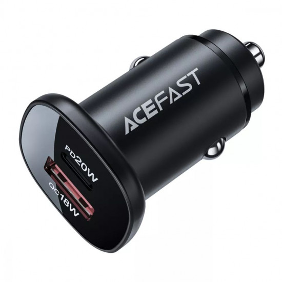 Acefast B1 Mini 38W Car Charger (Type-C + USB) - Black Acefast B1 Mini 38W Car Charger (Type-C + USB) - Black