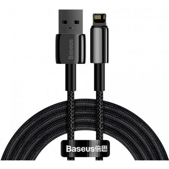 Cable Baseus Tungsten Gold Fast Charging Lightning 2.4A (2m) - Black (CALWJ-A01) Cable Baseus Tungsten Gold Fast Charging Lightning 2.4A (2m) - Black (CALWJ-A01)
