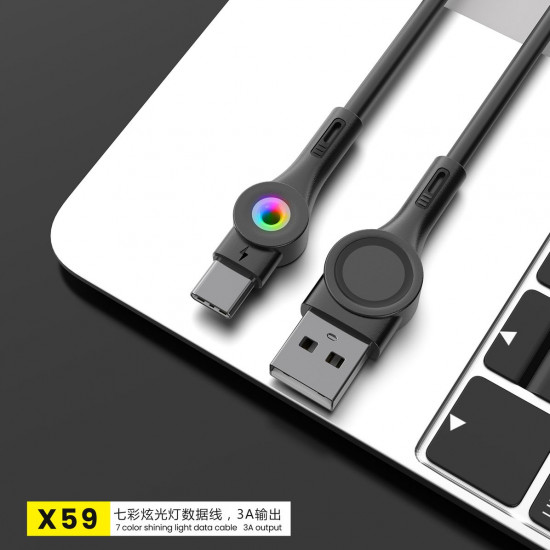 Cable FONENG X59 (1m) Type-C to USB - Black Cable FONENG X59 (1m) Type-C to USB - Black