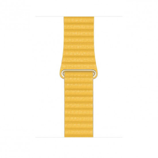 Leather strap STR Leather Loop Band for Apple Watch 38/40/41 mm (Series SE/7/6/5/4/3/2/1) - Meyer Lemon Leather strap STR Leather Loop Band for Apple Watch 38/40/41 mm (Series SE/7/6/5/4/3/2/1) - Meyer Lemon