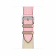 Leather strap STR Hermes Single Tour for Apple Watch 38/40/41 mm (Series SE/7/6/5/4/3/2/1) - Sakura/Argile Leather strap STR Hermes Single Tour for Apple Watch 38/40/41 mm (Series SE/7/6/5/4/3/2/1) - Sakura/Argile