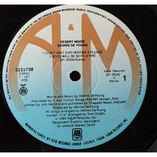 Dennis DeYoung - Desert Moon (1984, Vinyl) Dennis DeYoung - Desert Moon (1984, Vinyl)
