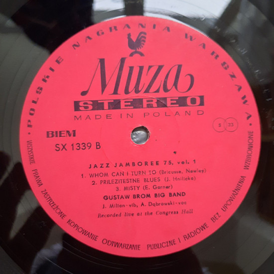 Rhythm Combination And Brass/Gustaw Brom Big Band – Jazz Jamboree 75 Vol. 1 - 1976 Rhythm Combination And Brass/Gustaw Brom Big Band – Jazz Jamboree 75 Vol. 1 - 1976