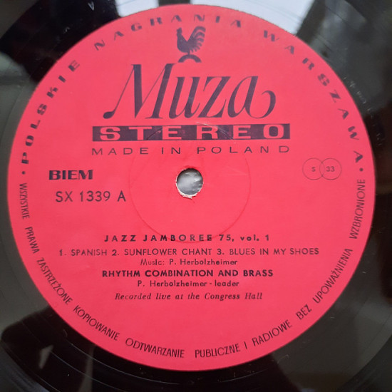 Rhythm Combination And Brass/Gustaw Brom Big Band – Jazz Jamboree 75 Vol. 1 - 1976 Rhythm Combination And Brass/Gustaw Brom Big Band – Jazz Jamboree 75 Vol. 1 - 1976