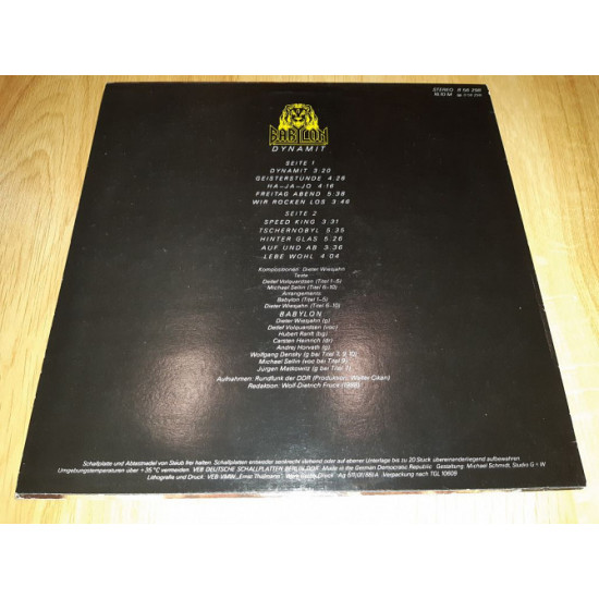 Babylon (Dynamit) 1988. (LP). 12. Vinyl. Plastinka. Germany. Babylon (Dynamit) 1988. (LP). 12. Vinyl. Plastinka. Germany.