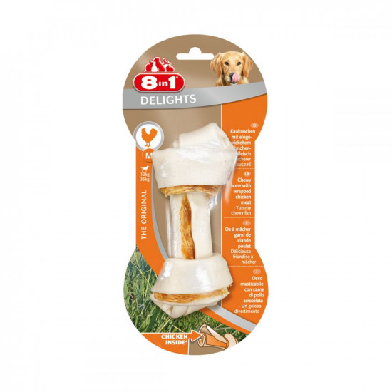 8in1 Delights Bone for brushing teeth in dogs with chicken flavor 8in1 Delights Bone for brushing teeth in dogs with chicken flavor