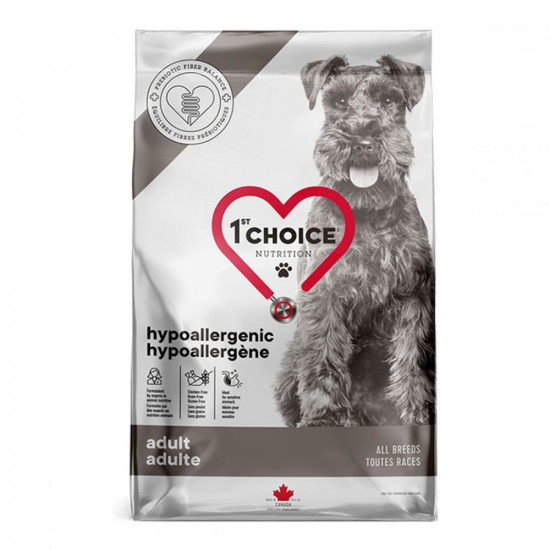 1st Choice Hypoallergic Dry food for all breeds with allergies with duck and potatoes 1st Choice Hypoallergic Dry food for all breeds with allergies with duck and potatoes