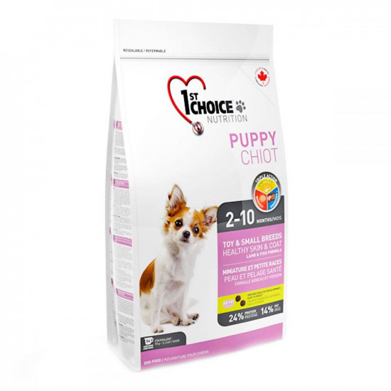 1st Choice Puppy Toy&Small Lamb&Fish Cухий корм для цуценят і сухих кормів : ШерстьЗдорова шкіра та блискуча шовковиста шерсть ТравленняОптимальне травлення, зменшення газоутворення та зміцнення імунної системи Докозагексаєнова кислота DHAБлаготворно діє 1st Choice Puppy Toy&Small Lamb&Fish Cухий корм для цуценят і сухих кормів : ШерстьЗдорова шкіра та блискуча шовковиста шерсть ТравленняОптимальне травлення, зменшення газоутворення та зміцнення імунної системи Докозагексаєнова кислота DHAБлаготворно діє