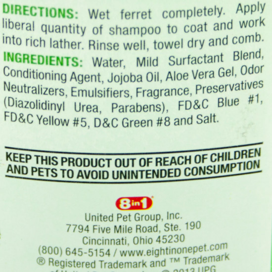 8in1 FerretSheen 2in1 Deodorizing Shampoo Ferret Deodorant Shampoo 8in1 FerretSheen 2in1 Deodorizing Shampoo Ferret Deodorant Shampoo
