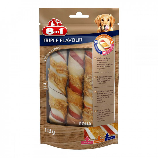 8in1 Triple Flavor Rolls Dog Treats Triple Flavor Rolls 8in1 Triple Flavor Rolls Dog Treats Triple Flavor Rolls