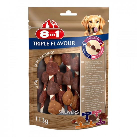 8in1 Triple Flavour Skewers Лакомства для собак шашлычки с тройным вкусом 8in1 Triple Flavour Skewers Лакомства для собак шашлычки с тройным вкусом