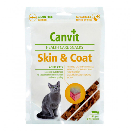 Canvit Skin & Coat Snack Treats for the skin and coat of cats Canvit Skin & Coat Snack Treats for the skin and coat of cats