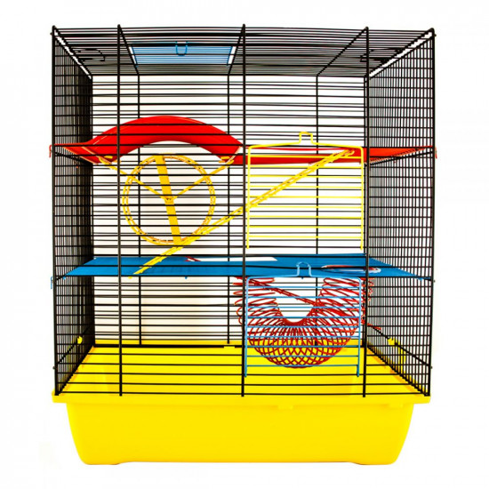 Cage Gino II (G046) + Equipment for small rodents wheel + spring (painted) Cage Gino II (G046) + Equipment for small rodents wheel + spring (painted)