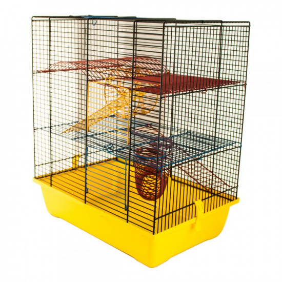 Cage Gino II (G046) + Equipment for small rodents wheel + spring (painted) Cage Gino II (G046) + Equipment for small rodents wheel + spring (painted)