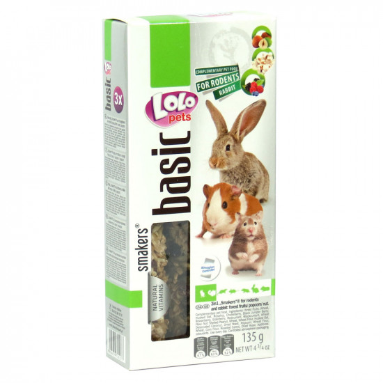 LoLo Pets Smakers for RODENTS Treats for rodents and rabbits 3in1 LoLo Pets Smakers for RODENTS Treats for rodents and rabbits 3in1
